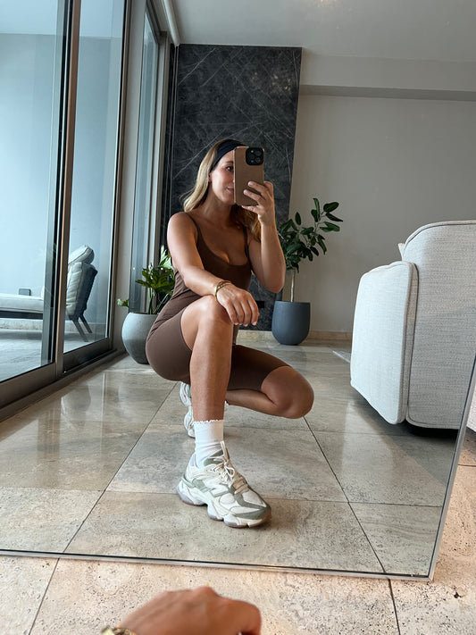 Brown Jumpsuit for activewear