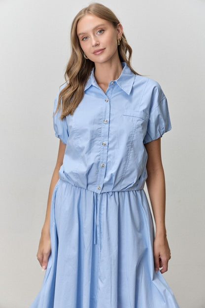 Light Blue Tzniut skirt set 3 abril