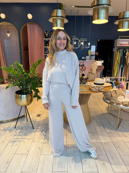 Nude ribbed set de viaje