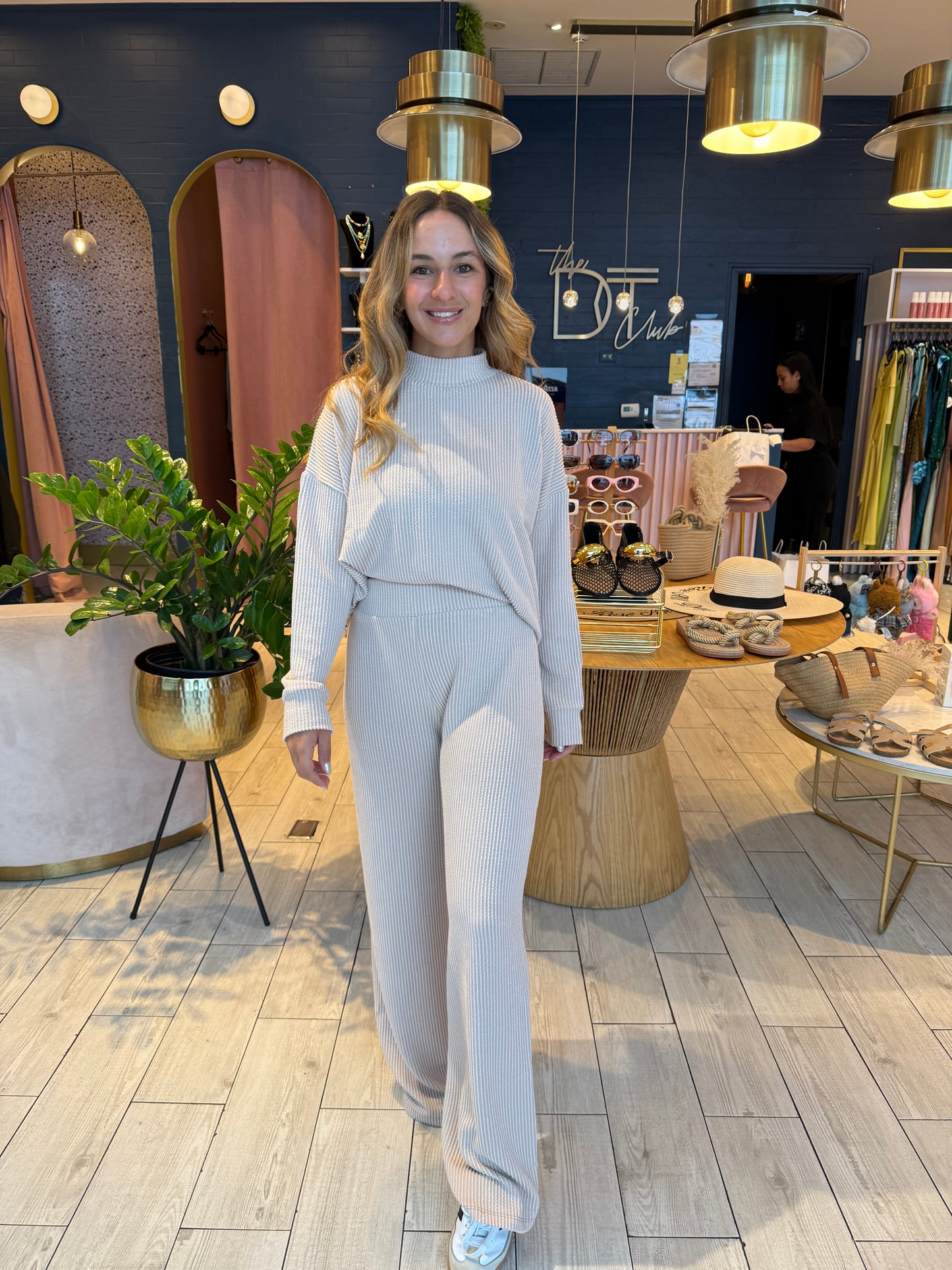 Nude ribbed set de viaje