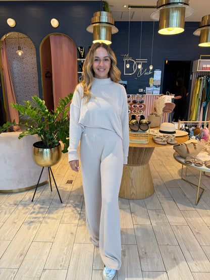 Nude ribbed set de viaje