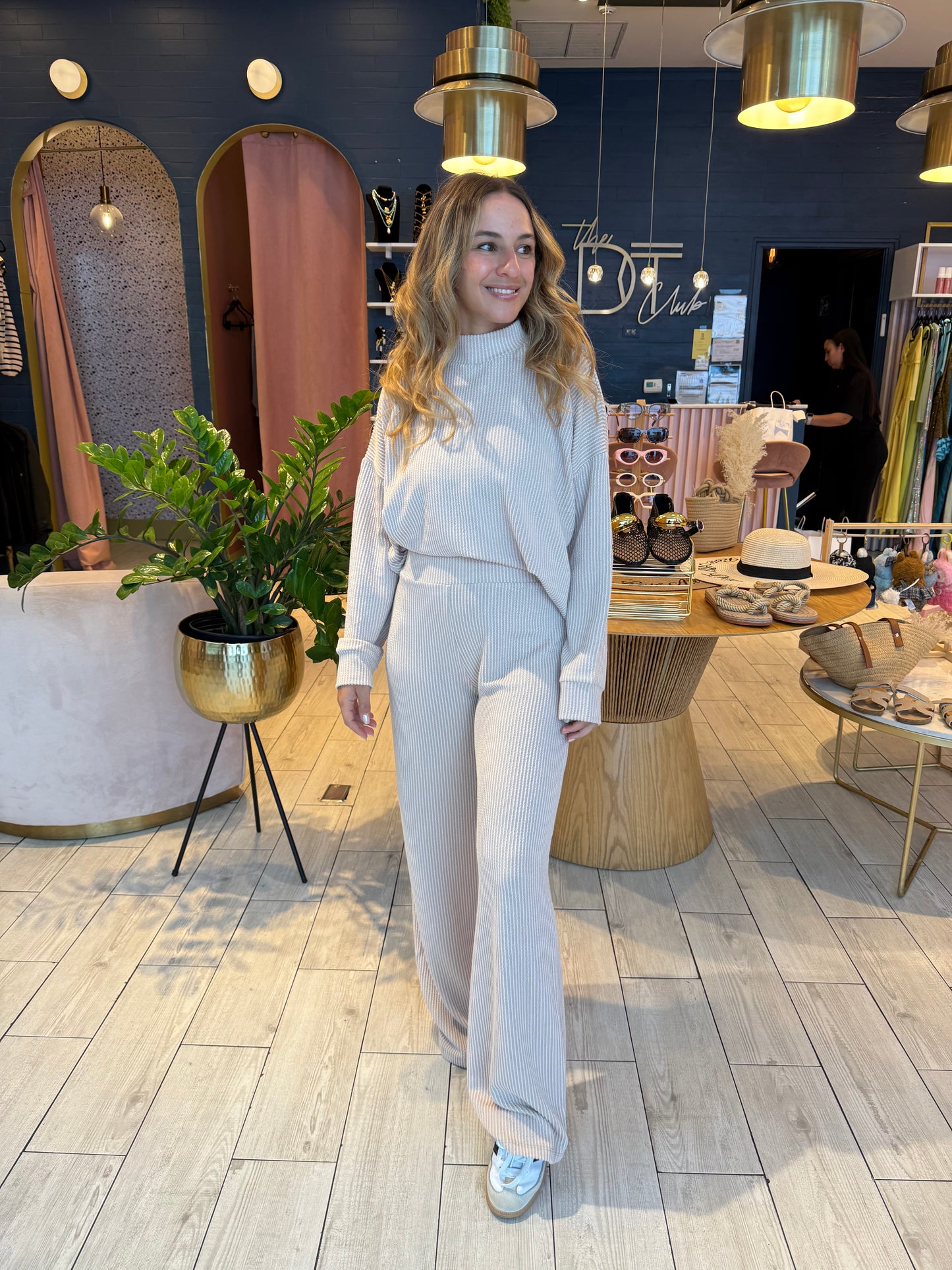 Nude ribbed set de viaje