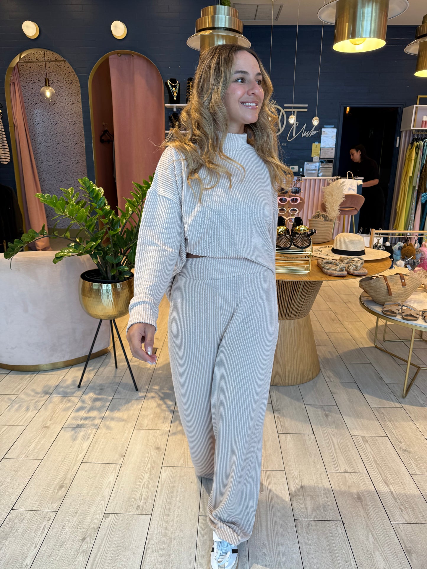 Nude ribbed set de viaje