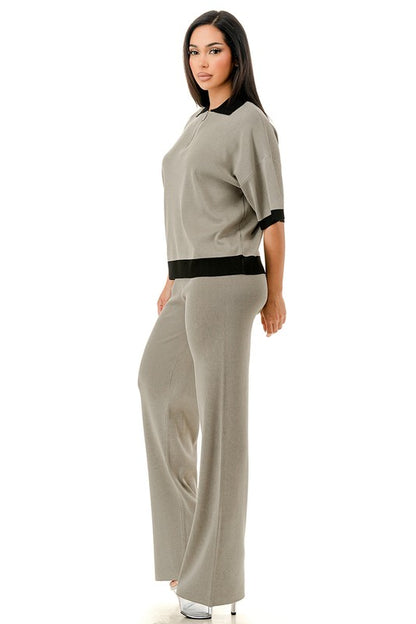 Grey & black zipper set de viaje