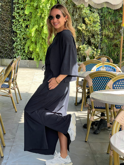 Black Tzniut skirt & top PIMA COTTON SET