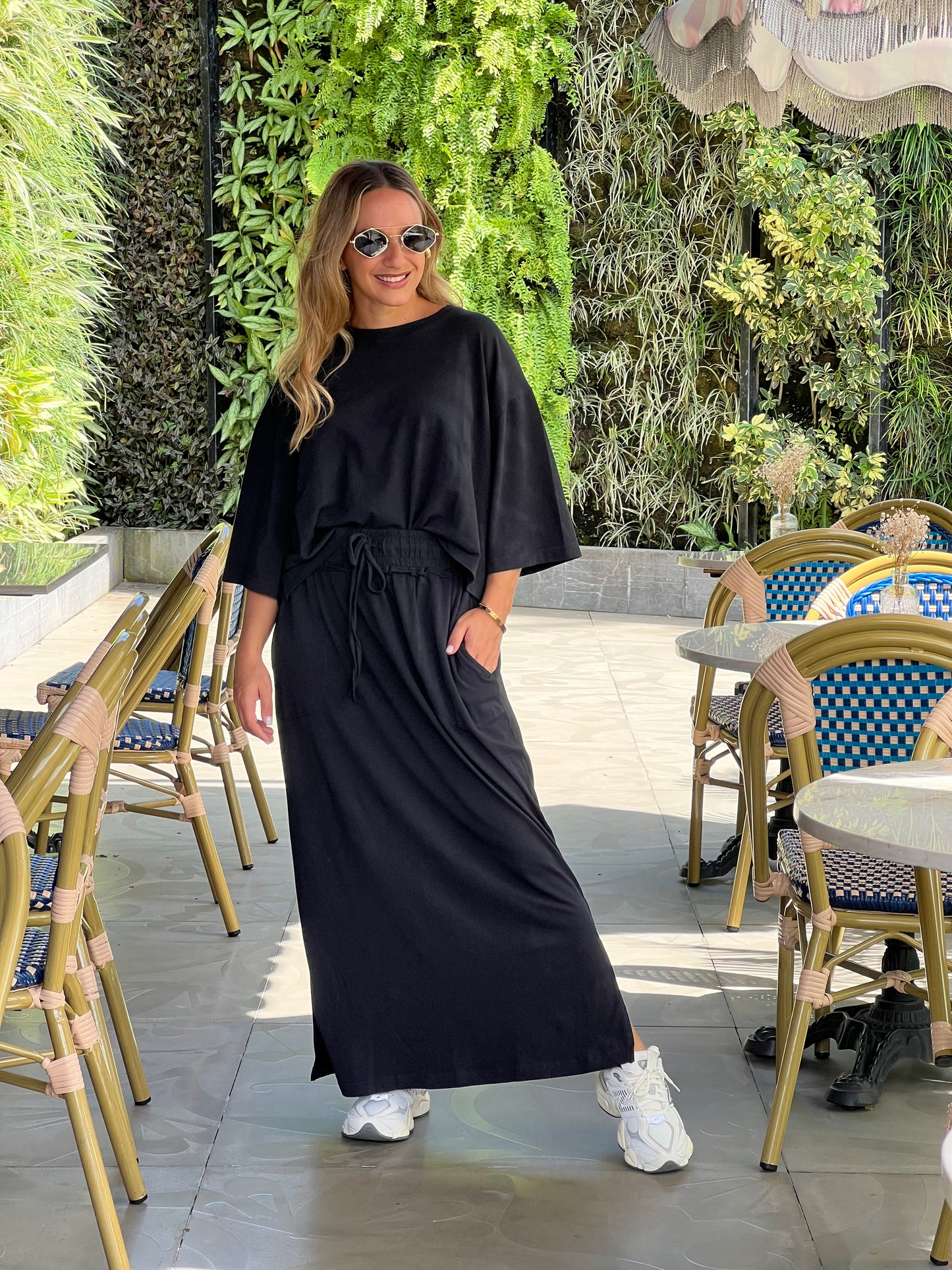 Black Tzniut skirt & top PIMA COTTON SET