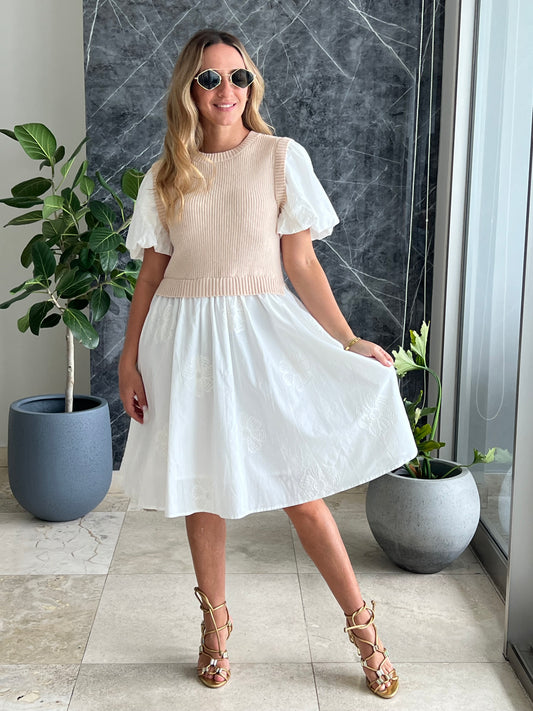 Knitted puffy dress
