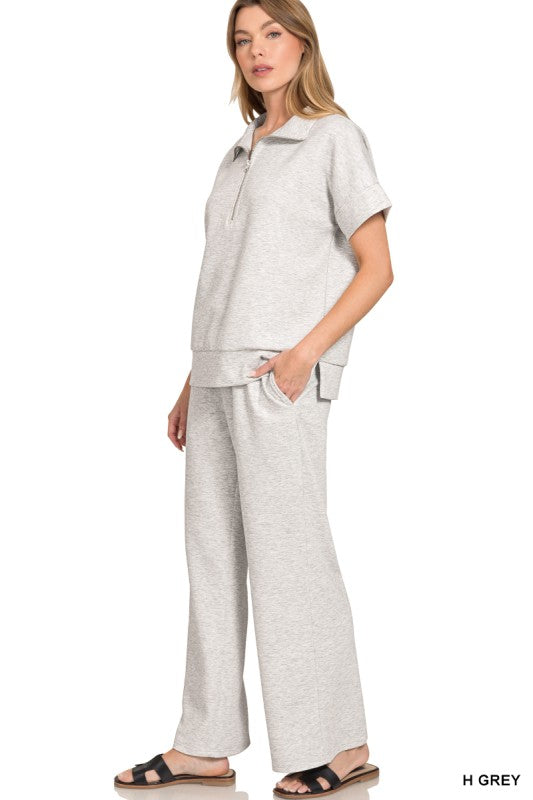 Grey Collared zipper set de viaje 20 junio