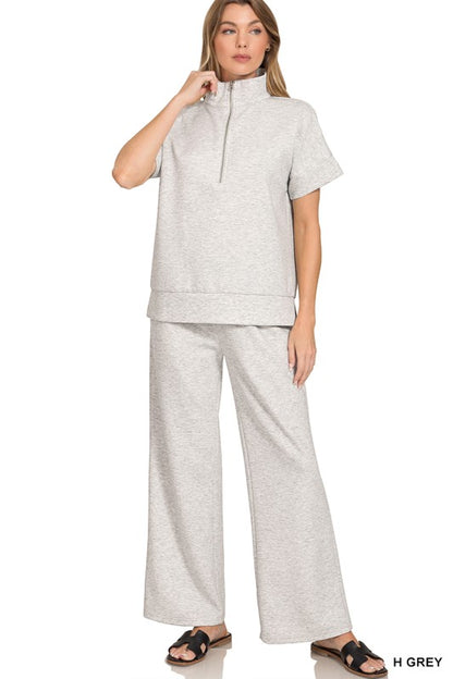 Grey Collared zipper set de viaje 20 junio