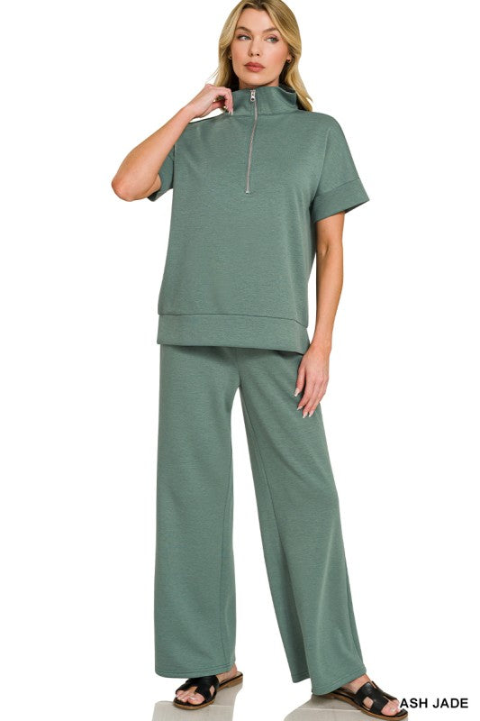 Sage Collared zipper set de viaje 13 abril