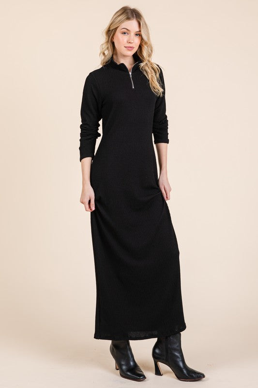 Black Cotton Tzniut Dress