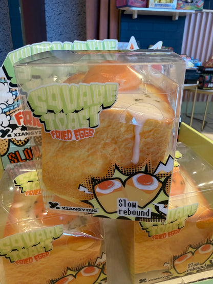 Square toast fried eggs Squishy