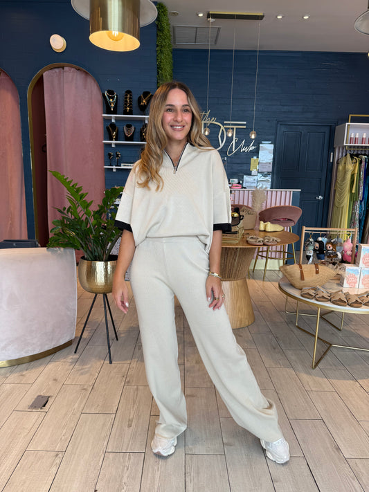 Nude & Black zipper  set de viaje