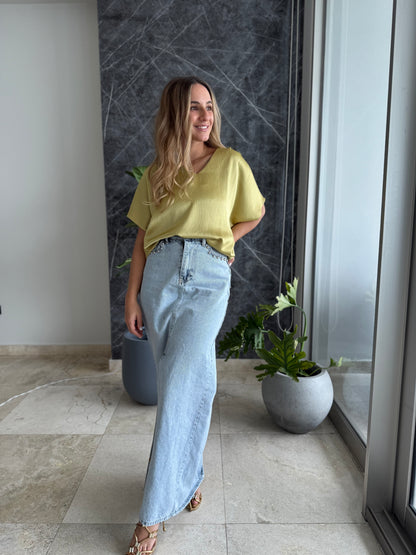 Lime Silky basic top