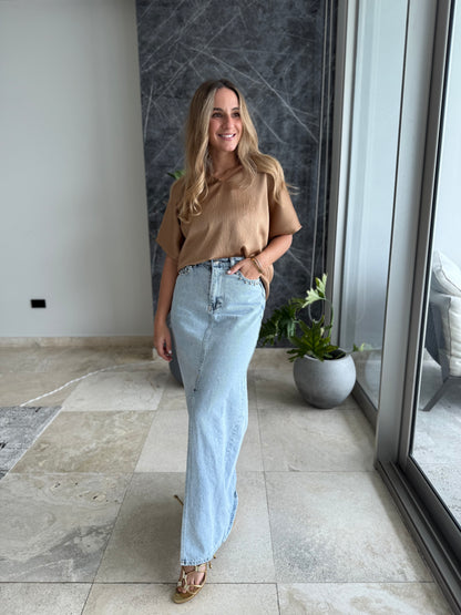 Nude Silky basic top