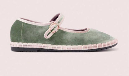 Cream & Matcha Flats DT
