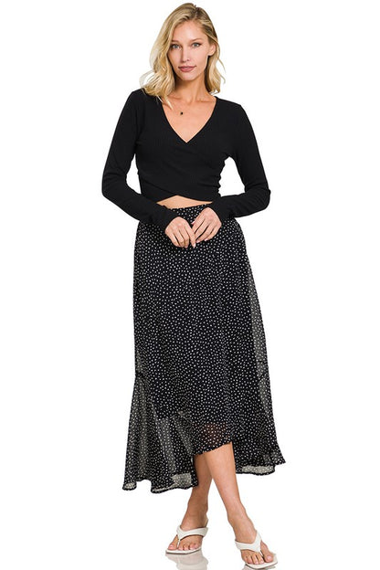 Black mini polka dots skirt 12 nov
