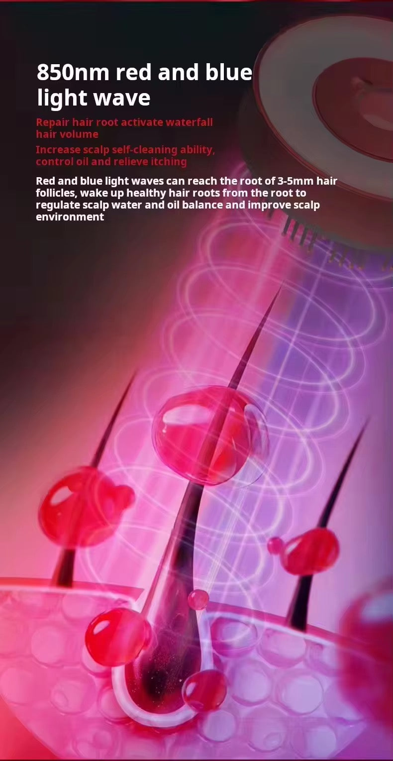 Red light scalp massager