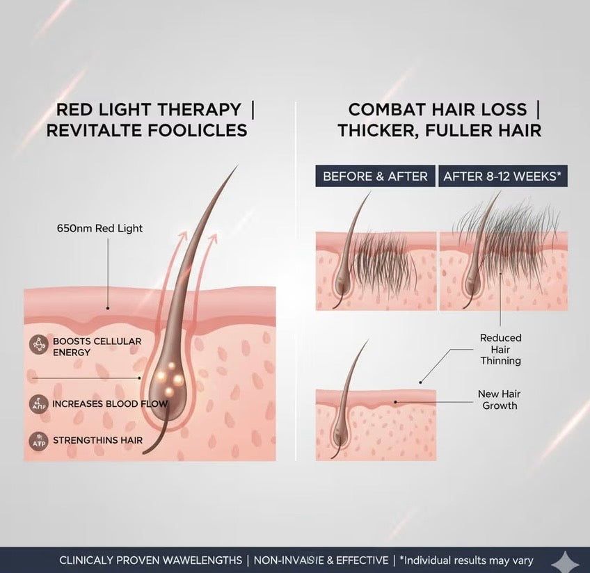 Red light scalp massager