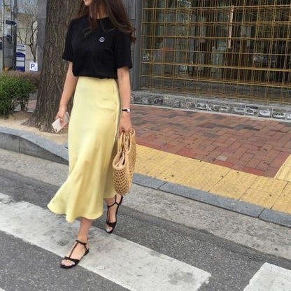 Yellow Butter Silky skirt 14 nov