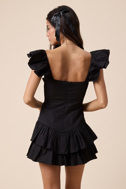 Black ruffled Dress 16 nov