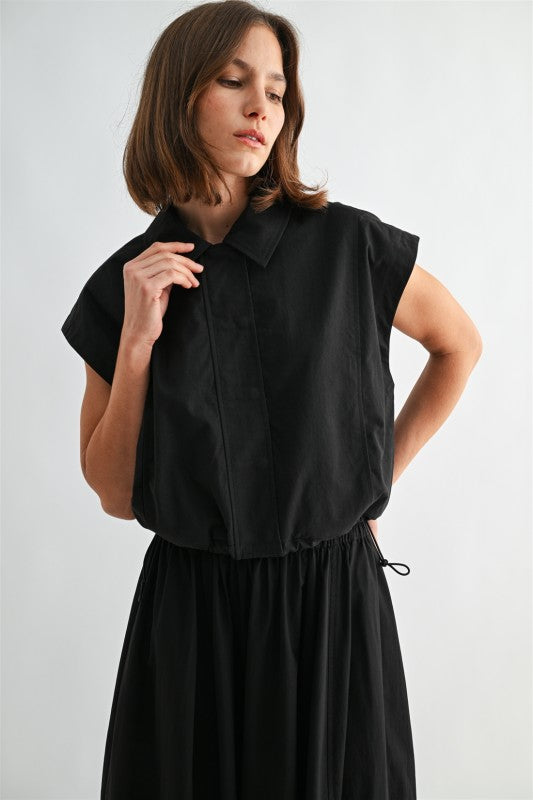 Black Vest skirt set 26 enero