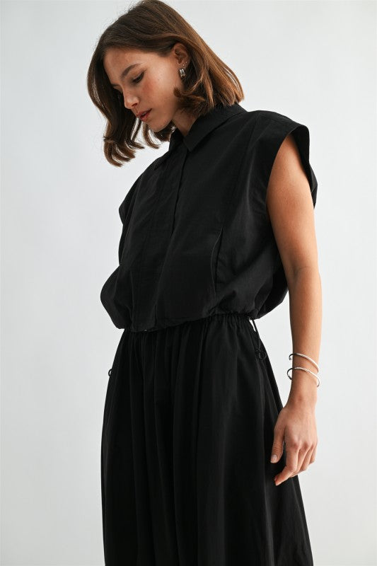 Black Vest skirt set 26 enero