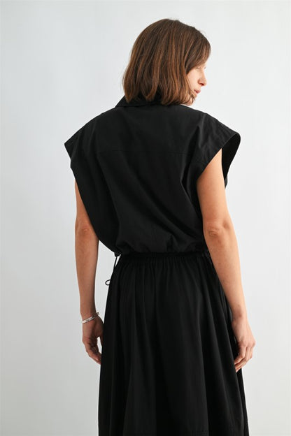 Black Vest skirt set 26 enero