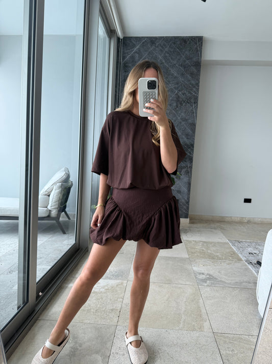 Coffee bubble tshirt dress