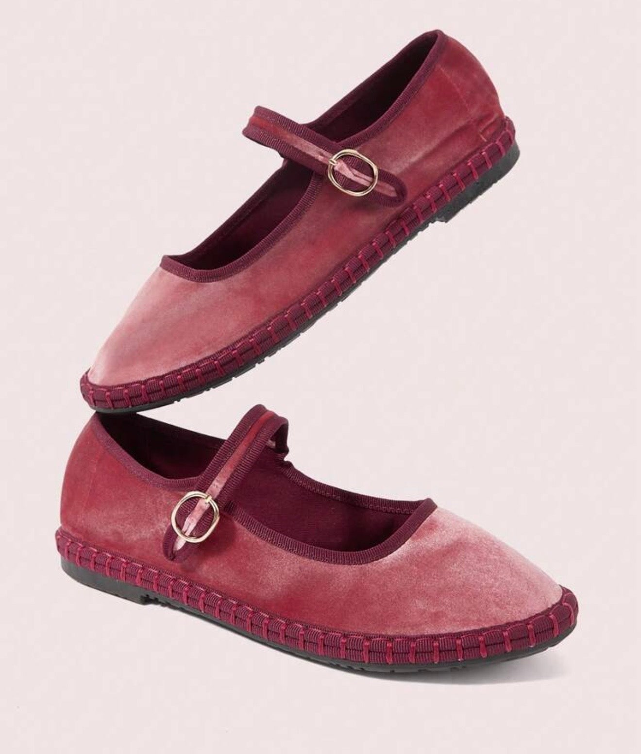 Pink & Burgundy flats