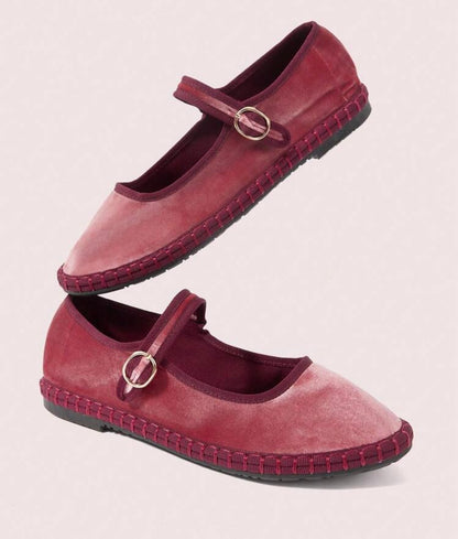 Pink & Burgundy flats