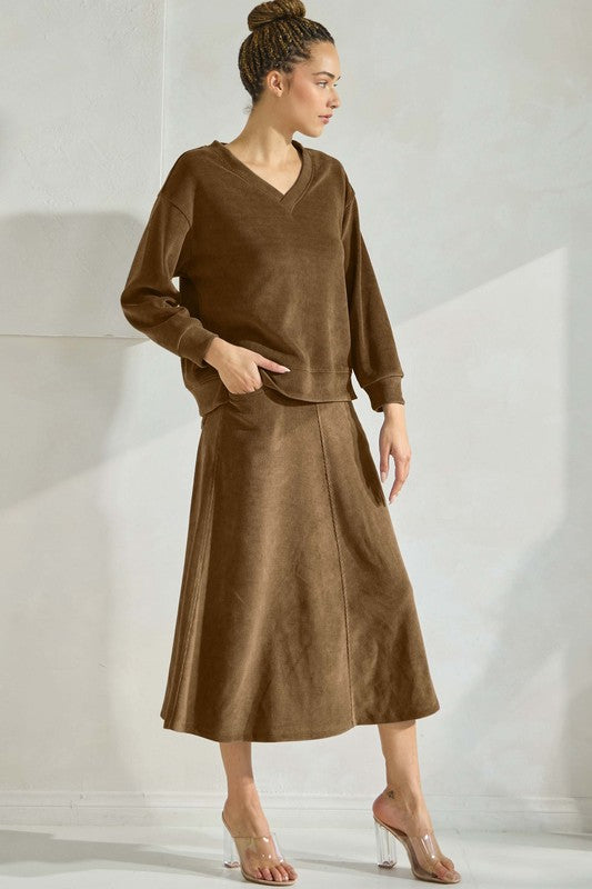 Brown Tzniut skirt set 2 feb