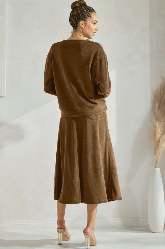 Brown Tzniut skirt set 2 feb