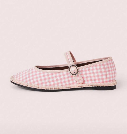 Pink plaid DT Flats