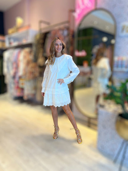 Eyelet white dress