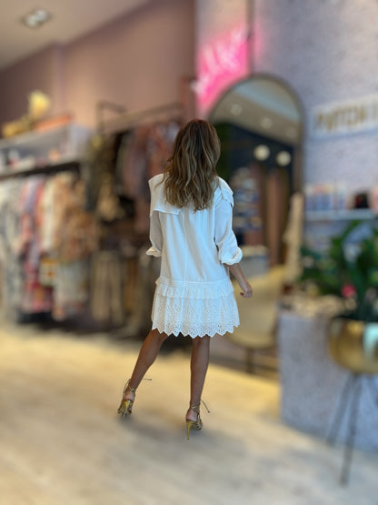 Eyelet white dress