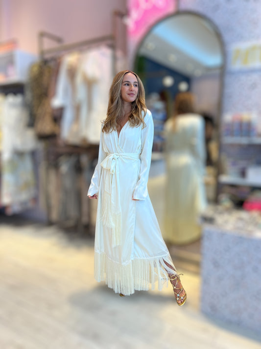 Ivory Fringed Dress