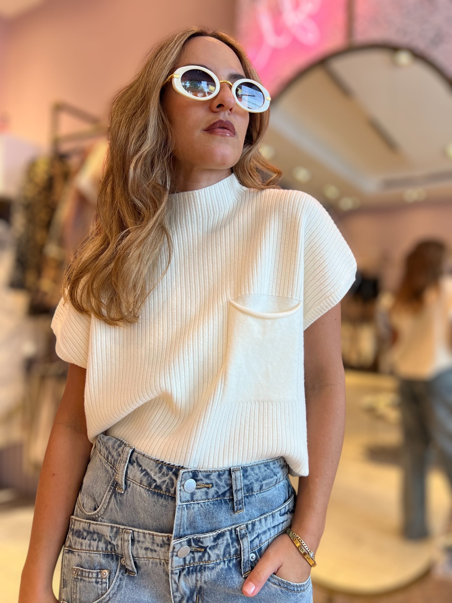 Ivory Knitted top