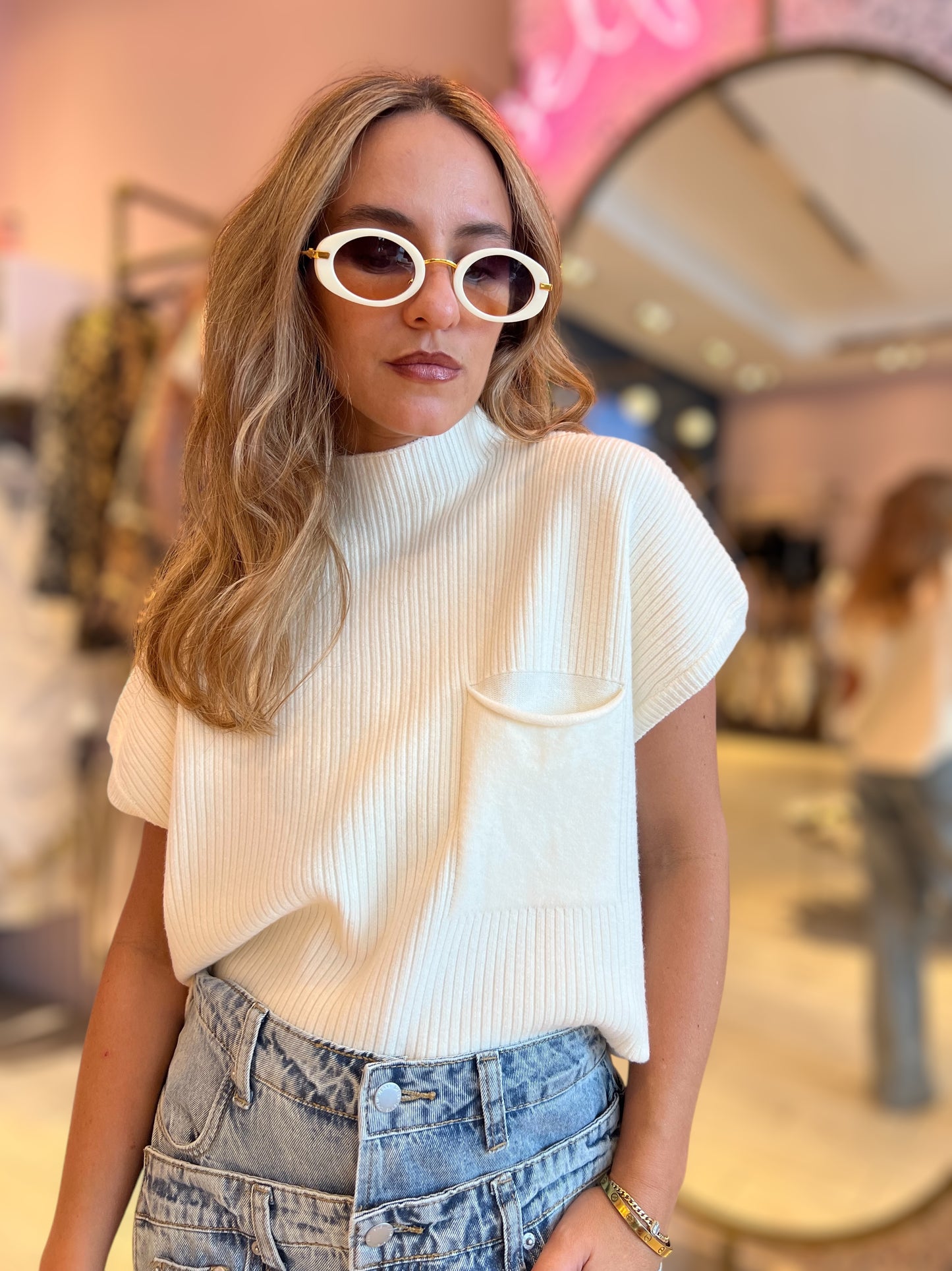 Ivory Knitted top