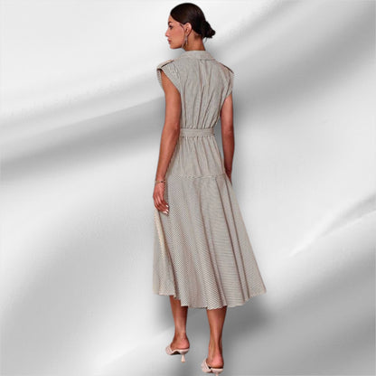 Striped belted dress 18 mayo