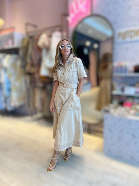 Caqui stiched Dress