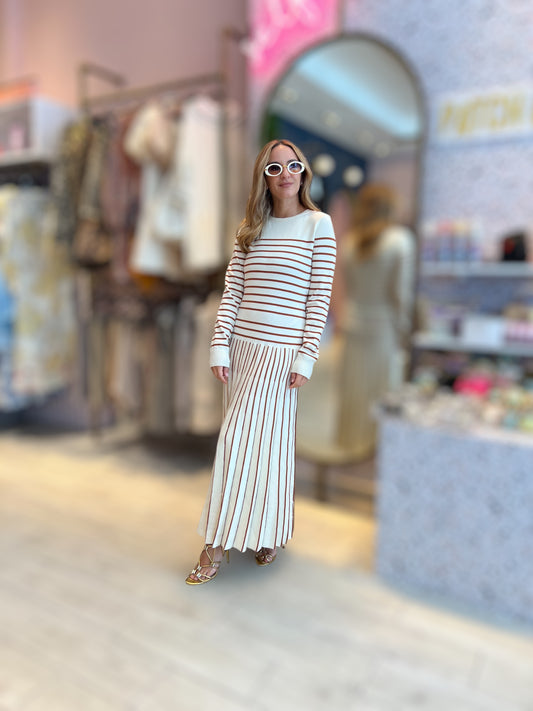 Knitted striped dress
