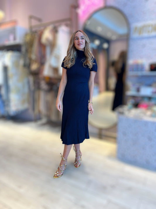 Navy ribbed dress