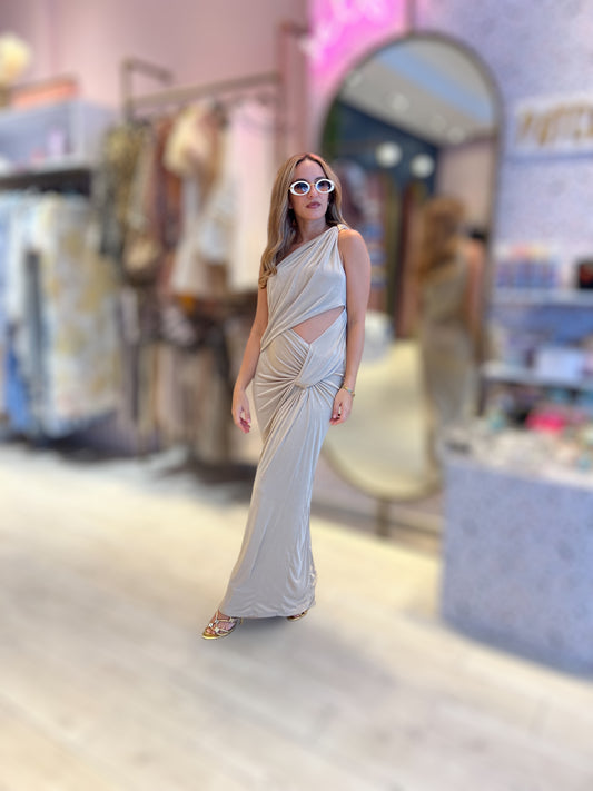 Nude boa  dress
