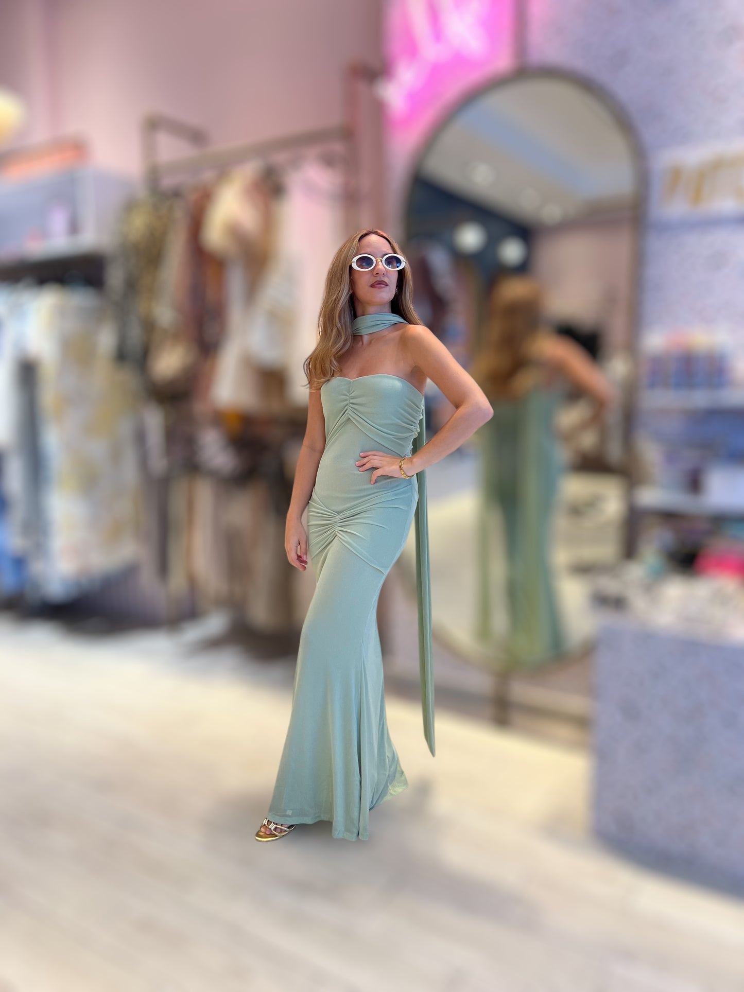 Mint aesthetic chocker Dress
