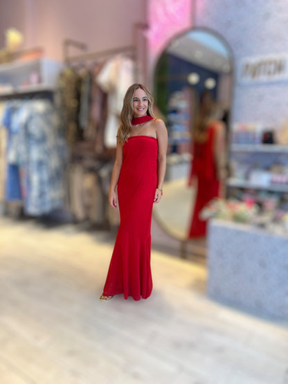 Red chocker Dress