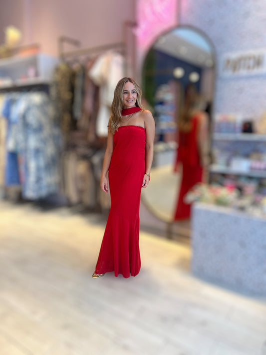 Red chocker Dress