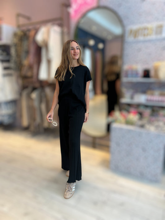 Black Knitted loungewear set