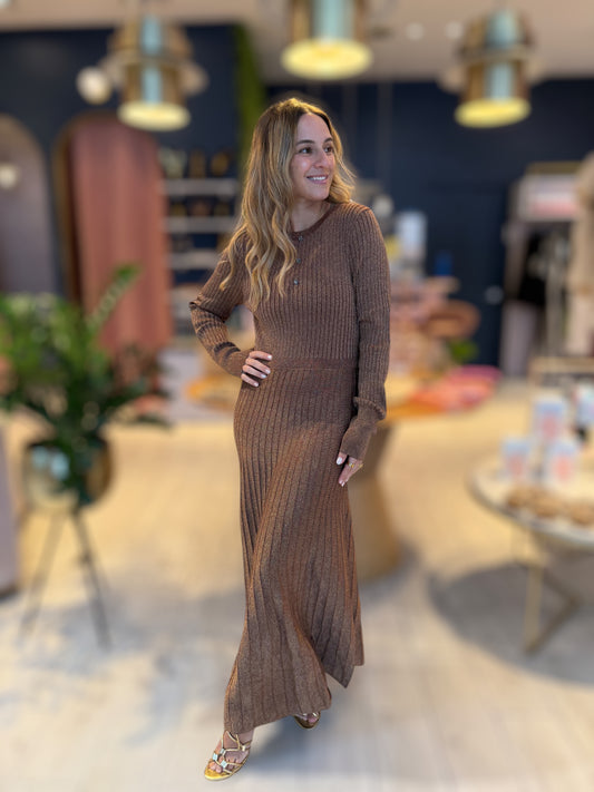 Brown Knitted Dress