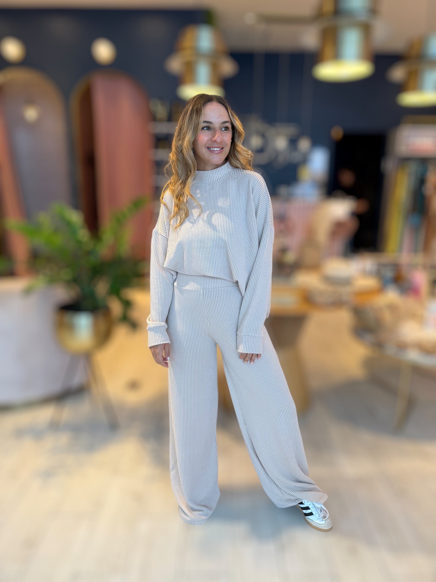 Nude ribbed set de viaje